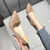 Niulatu High Heels Women Spring and Autumn 2025 New Pointed Toe Solid Color Comfortable Fashion Shallow Mouth Women's Shoes DJSE