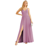 Niulatu Strap Bridesmaid Dresses for Women Chiffon Long Formal Party Prom HZ1007