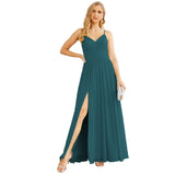 Niulatu Strap Bridesmaid Dresses for Women Chiffon Long Formal Party Prom HZ1007
