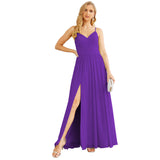 Niulatu Strap Bridesmaid Dresses for Women Chiffon Long Formal Party Prom HZ1007