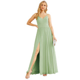 Niulatu Strap Bridesmaid Dresses for Women Chiffon Long Formal Party Prom HZ1007