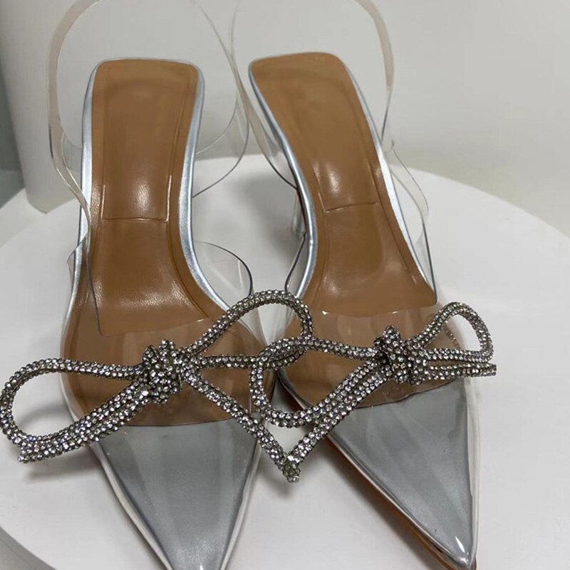 Niulatu High Heels Woman Summer Transparent Sandals High Heel Shoes Elegant Party Pumps Female Sexy Heeled Sandal DJSE
