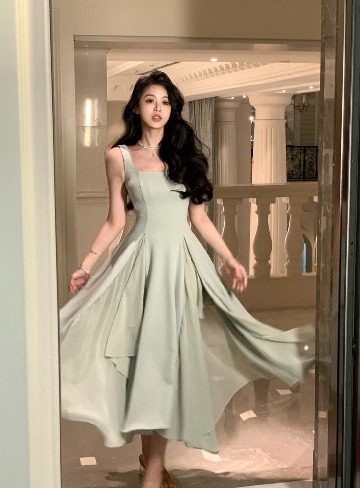 Niulatu Ruffles Midi Dresses Summer New Evening Dress Women Clothes Fashion Lady Sundress HZ1007