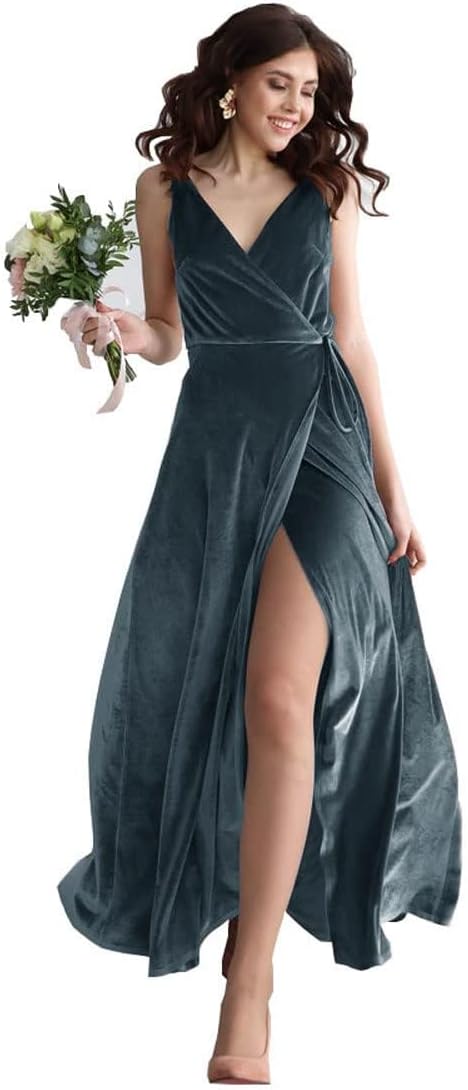 Niulatu V Neck Bridesmaid Dress Long Women's Prom Formal Party Gown with HZ1007
