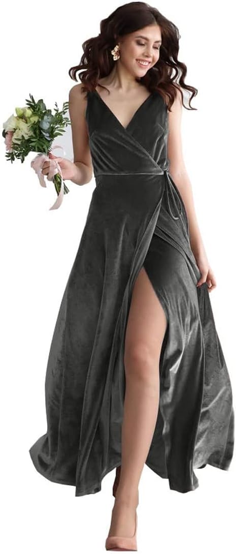 Niulatu V Neck Bridesmaid Dress Long Women's Prom Formal Party Gown with HZ1007