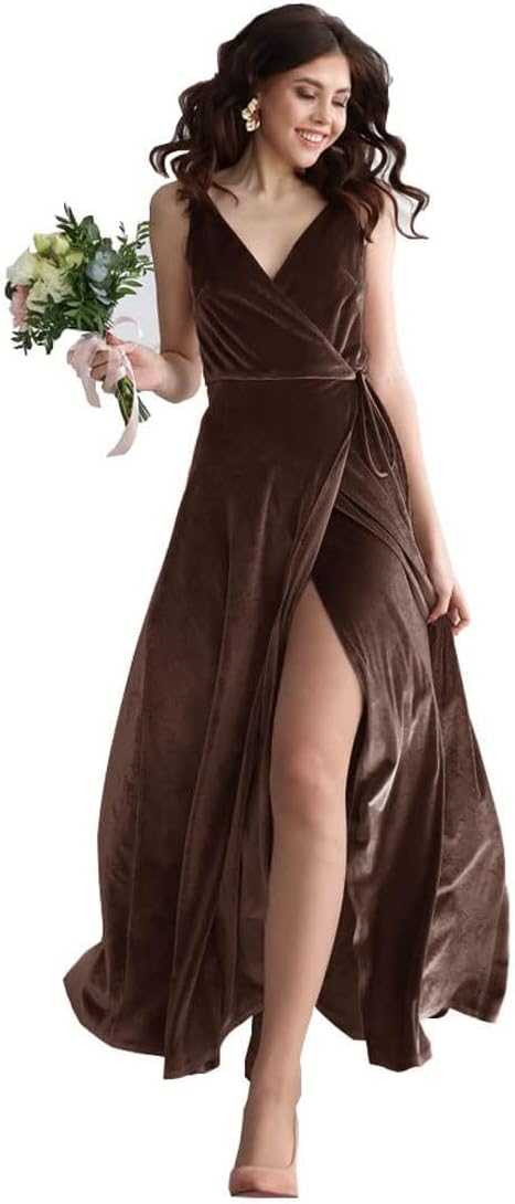 Niulatu V Neck Bridesmaid Dress Long Women's Prom Formal Party Gown with HZ1007