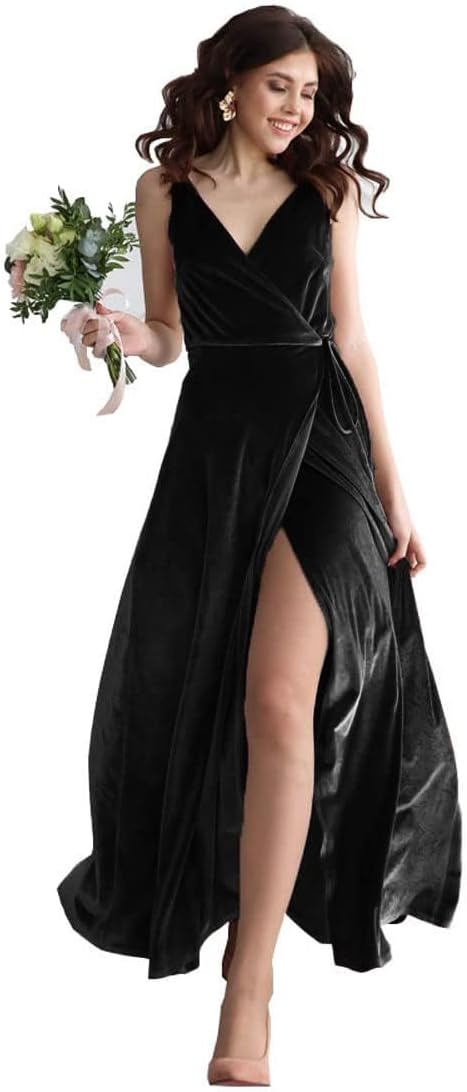 Niulatu V Neck Bridesmaid Dress Long Women's Prom Formal Party Gown with HZ1007