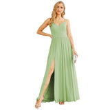 Niulatu Strap Bridesmaid Dresses for Women Chiffon Long Formal Party Prom HZ1007