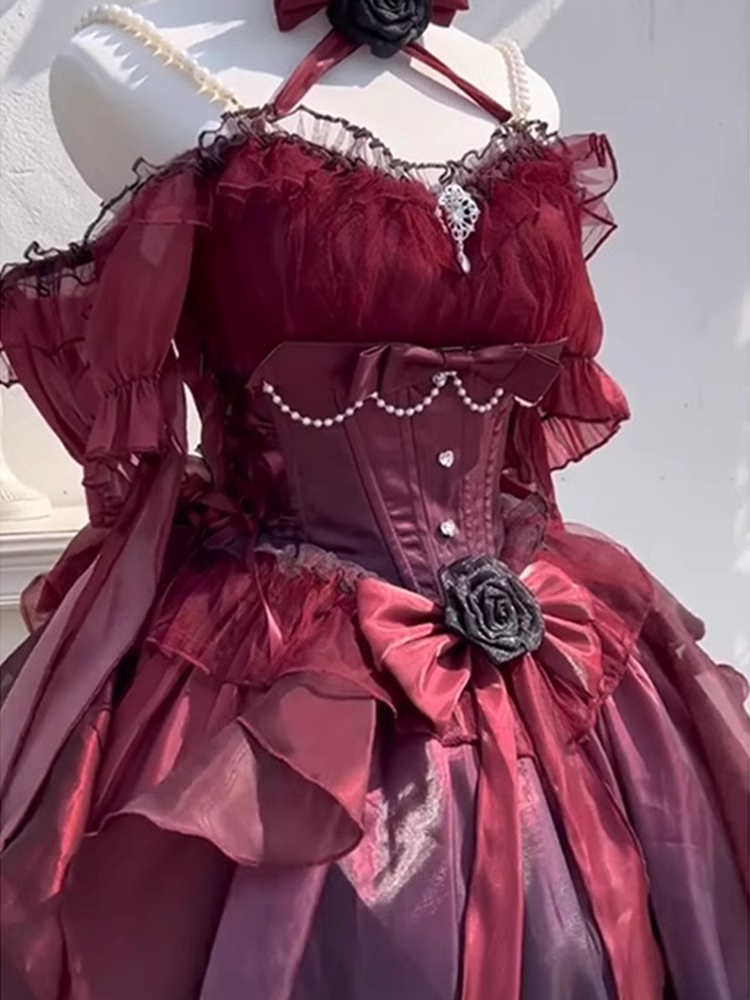 Niulatu High Low Halter Burgundy Organza Party Birthday Dresses Birthday Outfits SD457