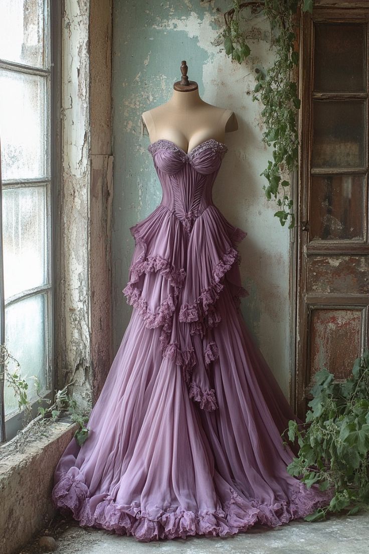 Niulatu A-line Sweetheart Neck Tulle Beaded Long Prom Dress, Vintage Formal Dress HZ1026