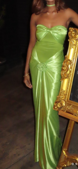Niulatu Green Strapless Mermaid Formal Dresses Sweetheart Evening Dresses Elegant Satin Long Prom Dresses HZ1026