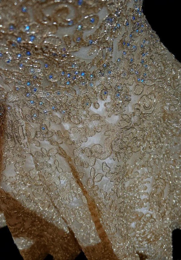 Niulatu Gold Sweetheart Neck A-Line Tulle Sequin Short Prom Dresses Sweet 16 Dress HZ1031