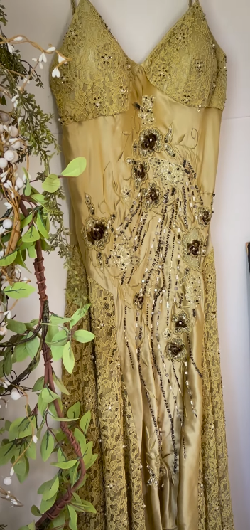 Niulatu Yellow Spaghetti Straps Sheath Satin Lace Short Prom Dresses Formal Evening Gowns with Beading HZ1031