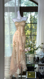 Niulatu Halter Sheath Chiffon Beaded Formal Dresses, Light Green Long Prom Dresses HZ1026
