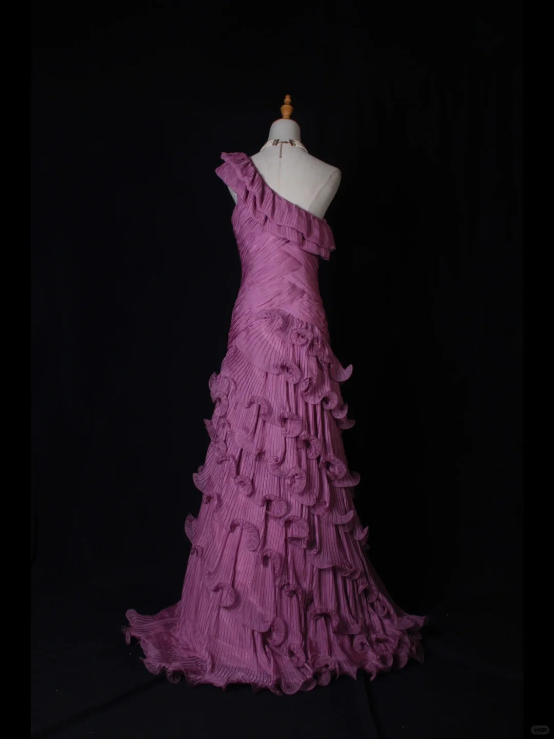 Niulatu Purple One Shoulder Formal Dress Mermaid Chiffon Evening Gowns Stunning Prom Dresses HZ1031