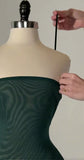 Niulatu Sheath Spaghetti Strap Formal Dress Short Party Dress Chiffon Dark Green Homecoming Dress HZ1026