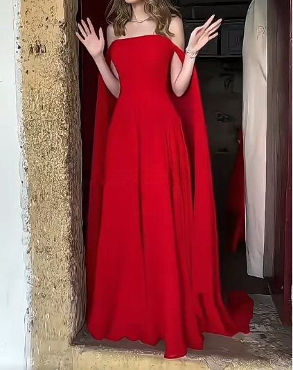 Niulatu Off-the-shoulder A-Line Chiffon Long Prom Dresses,Burgundy Formal Evening Dresses HZ1026