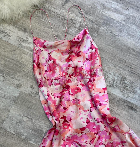 Niulatu Spaghetti Straps Sheath Short Prom Dresses, Floral Homecoming Dresses HZ1026