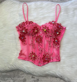 Niulatu Spaghetti Straps Beaded Corset Sheath Chiffon Two-Piece Short Prom Dresses HZ1026