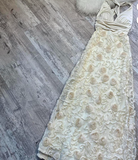 Niulatu V-neck Sheath Tulle Applique Long Prom Dresses, Backless Formal Evening Dresses HZ1026
