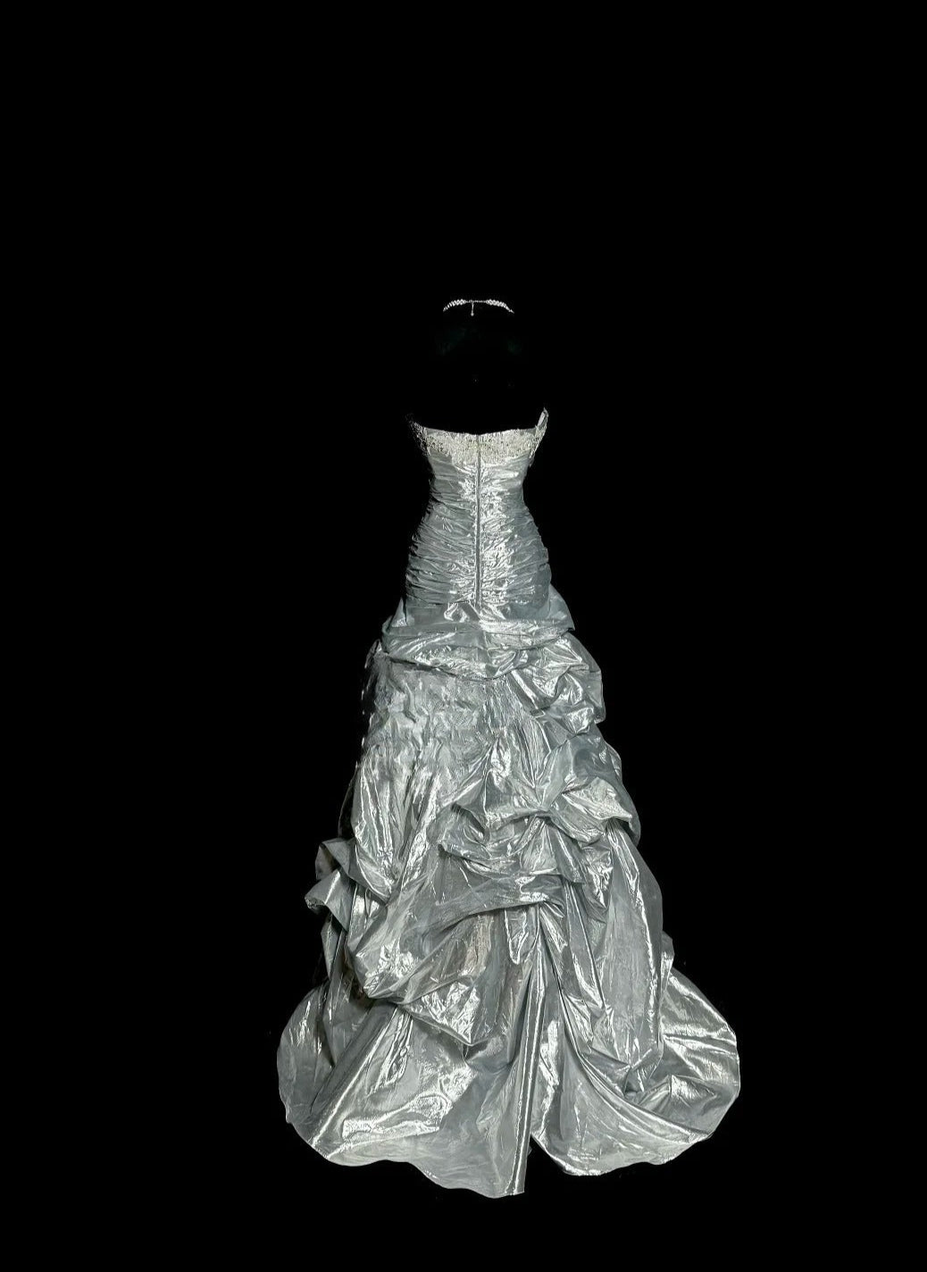 Niulatu Sweetheart Neck Sheath Long Prom Dresses Vintage Taffeta Silver Gray Evening Dress Sweet 16 Dress HZ1026