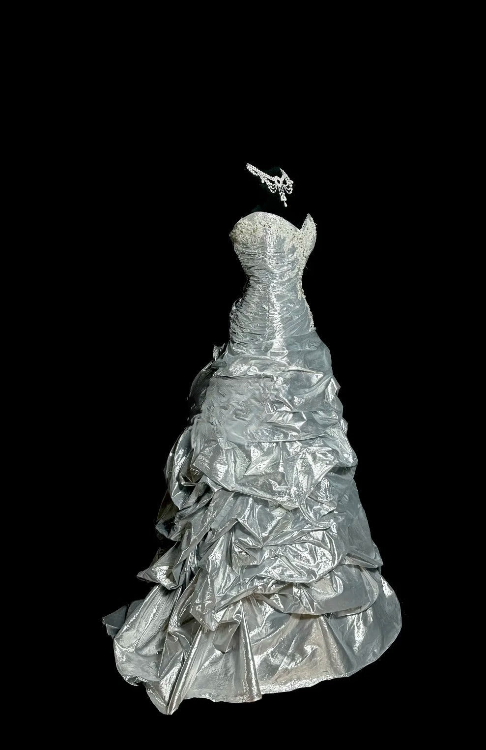 Niulatu Sweetheart Neck Sheath Long Prom Dresses Vintage Taffeta Silver Gray Evening Dress Sweet 16 Dress HZ1026
