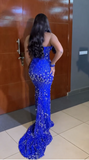 Niulatu Purple Formal Dresses Tulle Beaded Sweetheart Neck Sheath Long Prom Dresses HZ1026