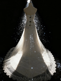 Niulatu Halter Neck Sheath Long Wedding Dresses Sleeveless Bridal Gowns Tulle Lace Bridal Dresses HZ1026
