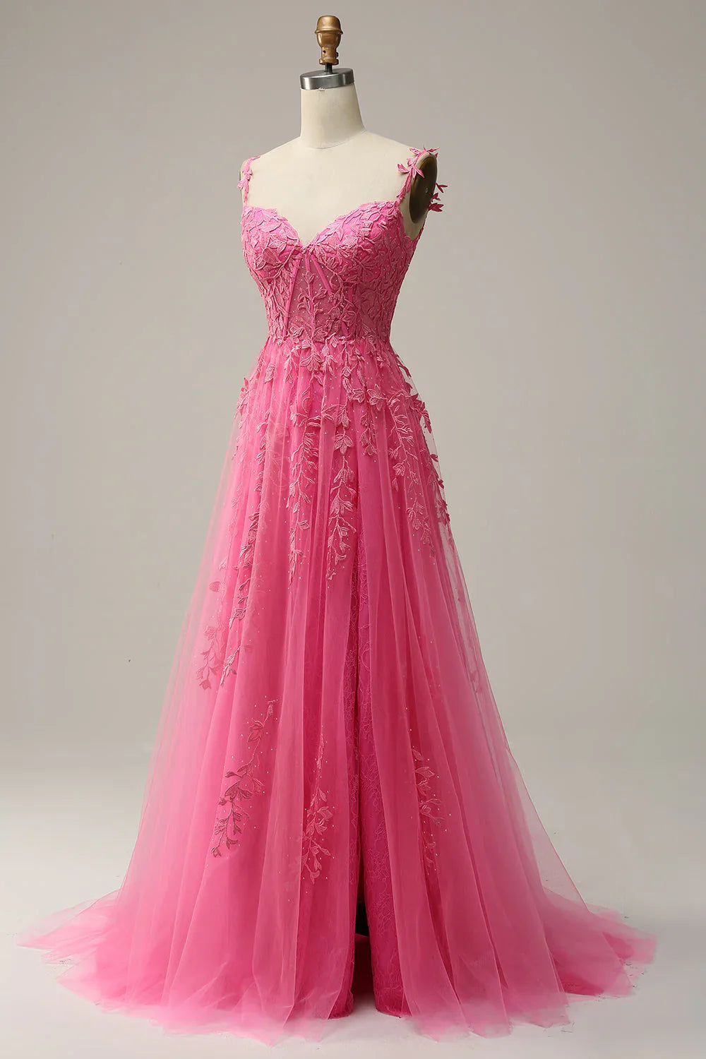 Niulatu Elegant Sweetheart Neck Tulle Lace Dark Blue Long Prom Dress, Dark Blue Long Evening Dress HZ1026