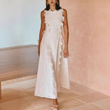 Niulatu New Summer Lace Embroidery Strap Holiday Dress Dress Dress Woman SPCP