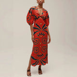 Niulatu 2025 New Positioning Printed Linen Dress INS Leisure Vacation Loose Dress SPCP