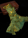 Niulatu High Low Spaghetti Straps Ruffles Green Prom Dresses Birthday Outfits SD468