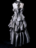 Niulatu High Low Irregular Spaghetti Straps Gray Short Prom Dresses Birthday Outfits SD490