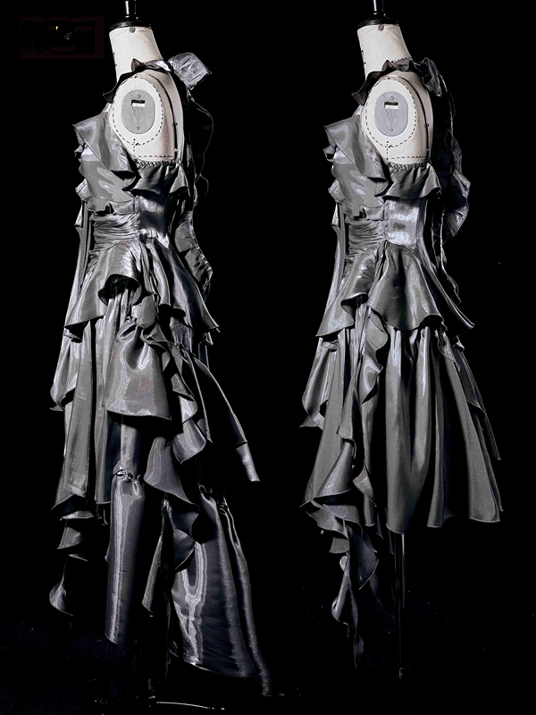Niulatu High Low Irregular Spaghetti Straps Gray Short Prom Dresses Birthday Outfits SD490