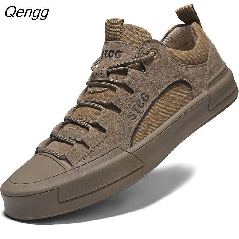 Niulatu Genuine Leather Men Shoes fashion Loafers Luxury Men's Casual Shoes Lace up comfortable Outdoor Men Sneakers shoes DJSE
