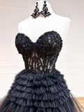 Niulatu Sweetheart Tiered Long Tulle Prom HZ1007