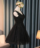 Niulatu mini evening dresses sleeveless women dress v-neck tulle fashion dresses applique beaded homecoming HZ0113