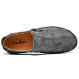 Niulatu Leather Men Shoes Casual Slip On Men Loafers Qlity Split Leather Shoes Men Flats Hot Sale Moccasins Shoes Plus Size DJSE