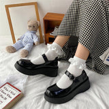 Niulatu Lolita Shoes Patent Leather Mary Janes Shoes 2025 New Women Platform Shoes Buckle Girls Thick Sole Ladies Shoes DJSE