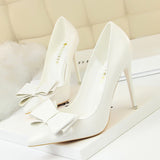 Niulatu Shoes Bow Woman Pumps Sexy High Heels Shoes Women Stiletto Casual Women Heels Office Shoes Women Basic Pump Ladies Shoes DJSE