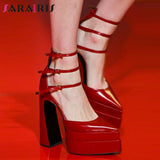 Niulatu Platform Brand Design Sandals Women High Heels Dress Party Luxury Female Shoes Pointed Toe Sexy Shoes For Woman DJSE