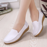 Niulatu Women Flats Shoes Casual Flat Shoes Women Loafers Shoes Soft Leather Slip On Solid Women's Shoes DJSE