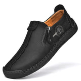 Niulatu Leather Men Shoes Casual Slip On Men Loafers Qlity Split Leather Shoes Men Flats Hot Sale Moccasins Shoes Plus Size DJSE