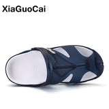 Niulatu Summer Men's Slippers Clogs Slip-On Garden Shoes Breathable Man Sandals Plus Size Male Beach Shoes Flip Flops Quick Dry DJSE