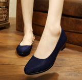 Niulatu Women Ballet Shoes Women Wedges Shoes for Office Work Oversize Boat Shoes Cloth Sweet Loafers Women's Pregnant Wedges Shoes DJSE