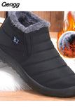 Niulatu Men Boots 2025 Waterproof Winter Shoes for Men Slip On Ankle Boots Keep Warm Solid Color Snow Winter Boots Botas Hombre Zapatos DJSE