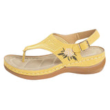 Niulatu Summer Women Premium Orthopedic Open Toe Sandals Vintage Anti-slip Breathable Leather 2025 Casual Female Platform Shoes DJSE