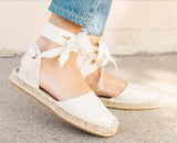 Niulatu New Arrival Genuine T-strap Flat With Open Sapatos Mulher Sandalias Mujer Womens Espadrilles Shoes DJSE