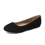 Niulatu Women Flats Slip on Flat Shoes Breathable Light Casual Office Work Shoes Ladies Loafers Suede PU Female Ballet Shoes DJSE