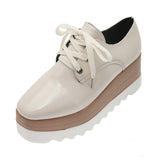 Niulatu Spring New Women Flat Platform Shoes Slip On Moccains Ladies Casual Shoes Woman Thick Sole Brogue Creepers Sneakers DJSE